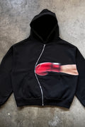 Y2K Punch Graphic Zip Street Hoodie