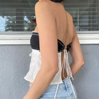 Lace Patchwork Hollow Crop Top