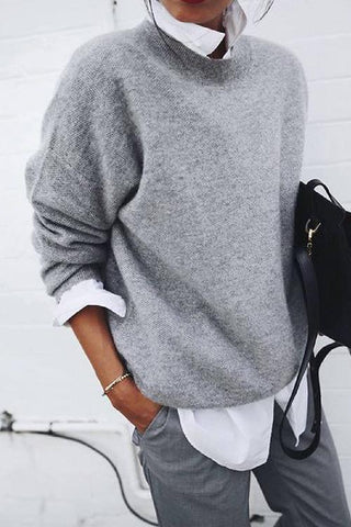 Suéter casual de dos piezas con solapa falsa Meridress