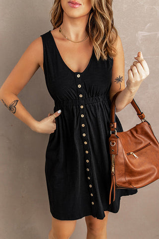 Meridress Buttons Down Tank Mini Dress