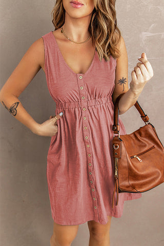 Meridress Buttons Down Tank Mini Dress