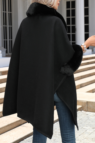 Prenda exterior informal sencilla con cuello tipo cárdigan con aberturas lisas