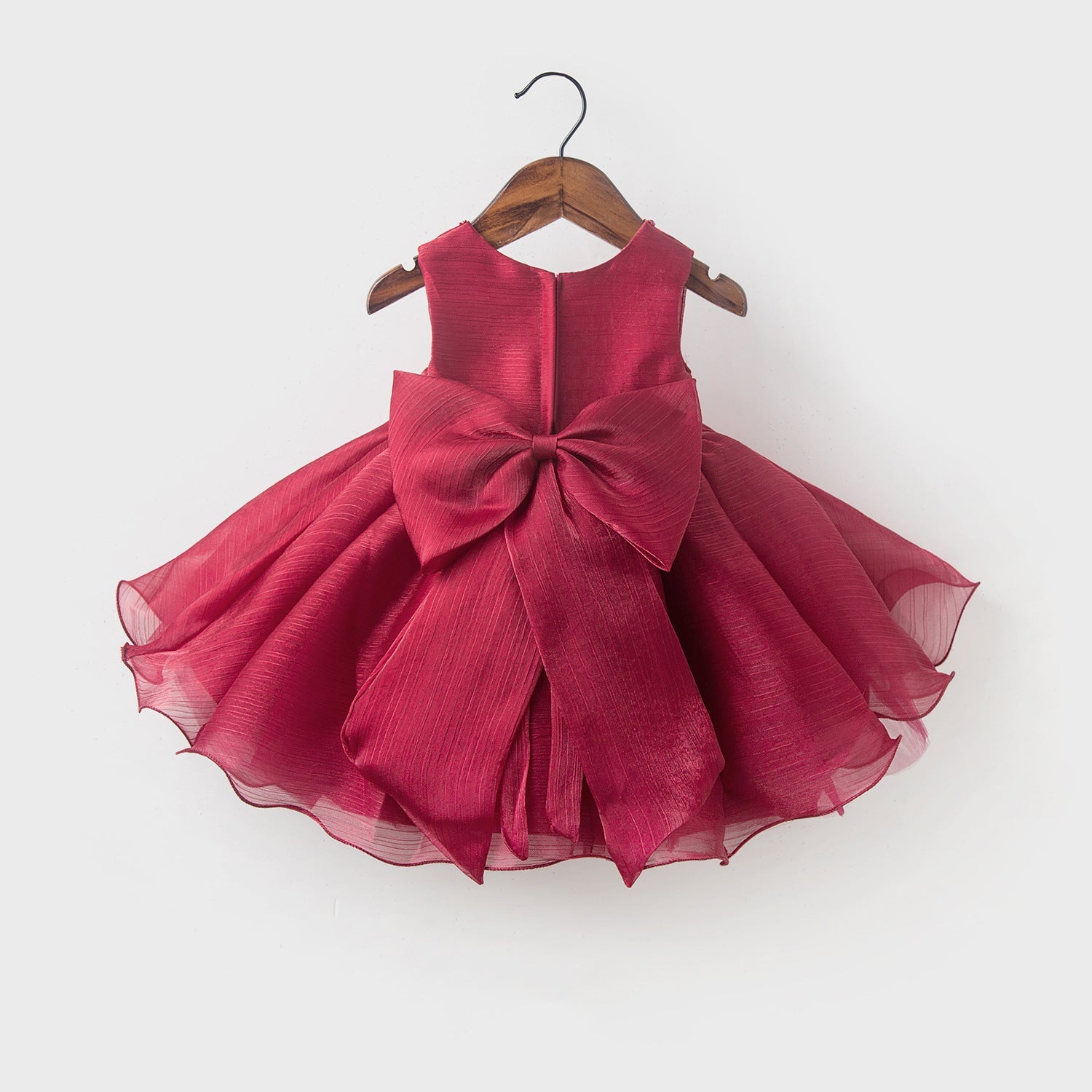 Lindo vestido rojo vino para niña, vestido de princesa para primera comunión. 