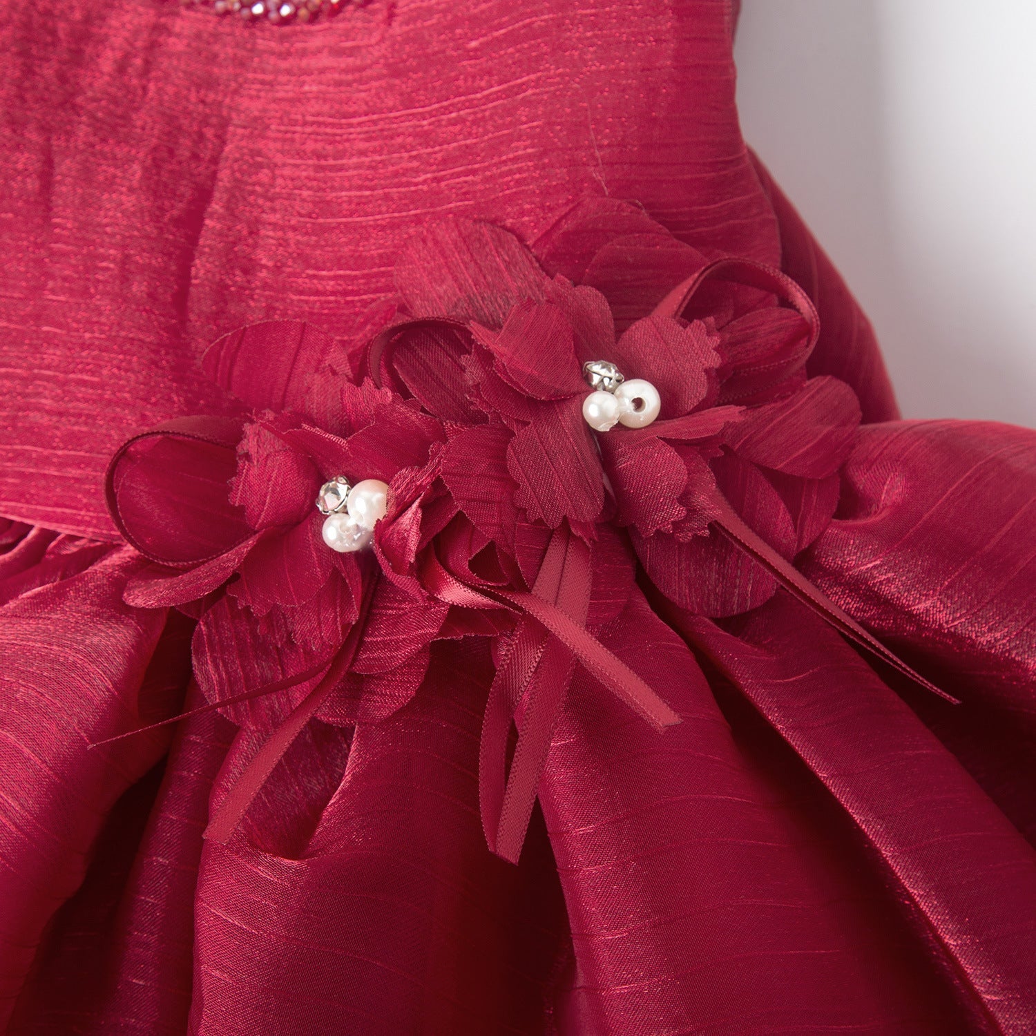 Lindo vestido rojo vino para niña, vestido de princesa para primera comunión. 