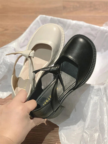 New Sandals For Women Ladies Casual Spring Summer Hollow Out Mary Janes Shoes Elegant Ladies Party Pumps Female High Heels