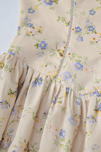 Chic Vintage Floral Cami Slim Fit Maxi Dress
