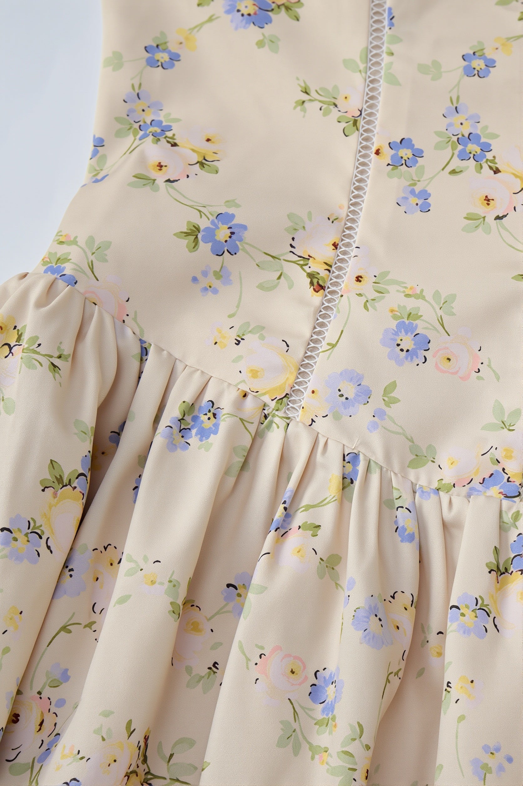 Chic Vintage Floral Cami Slim Fit Maxi Dress