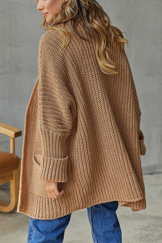 lockerer mittellanger Pullover Cardigan Mantel große Größe lässig 