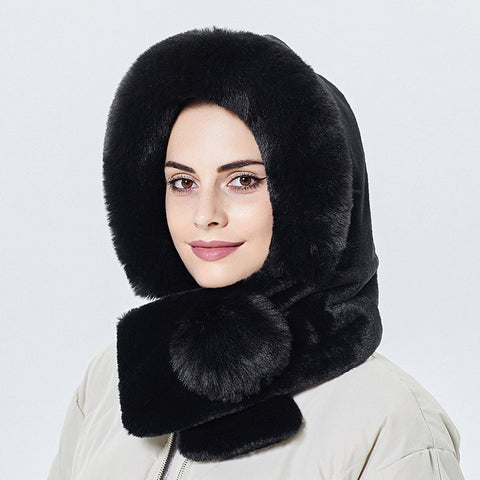 Damen Wintermütze aus festem Plüsch 