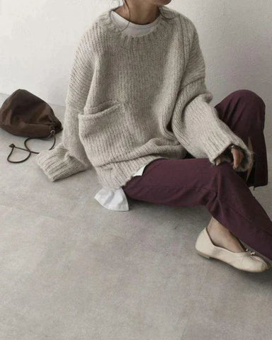 MAEVE - Suéter oversize con bolsillo delantero 