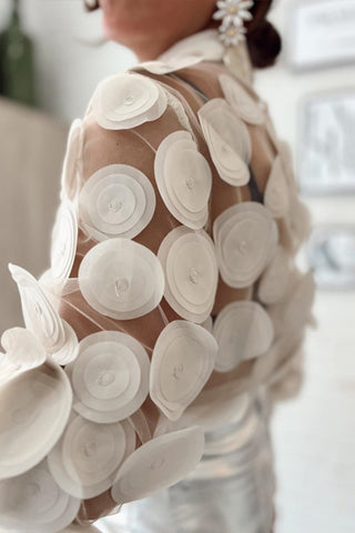 Tops casuales de cuello camisero con parches sólidos 