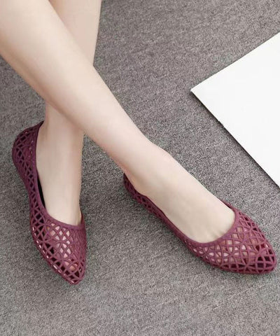 Sandalias de playa con agujeros en color morado suave 