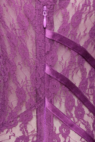 Joanna Minikleid aus geraffter Spitze 