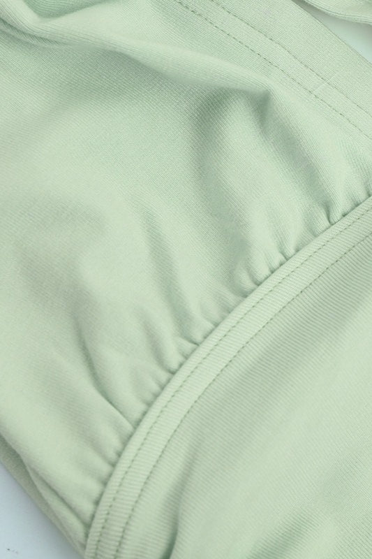 Solid Hollow Waist Slim Halter Top