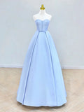 A-Linien-Ballkleid aus Satin mit Sweetheart-Ausschnitt, langes Ballkleid, Abendkleid