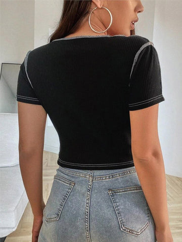 vintage Patchwork Broken Design Mesh Crop Top For Women Street Bandage Wear Tees Punk Style Long Sleeve T-shirt Female clothes