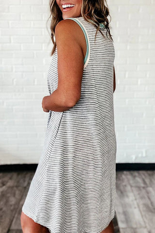 Meridress Neela Striped Swing Tank Dress