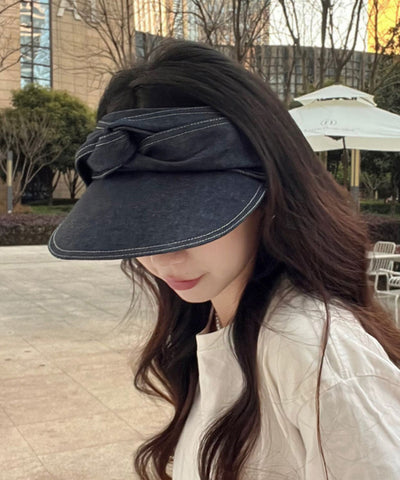 Sombrero de copa vaquero vacío con lazo gris y negro versátil de moda 