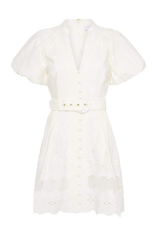 Miranda Embroidered V-neck Mini Dress