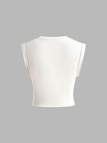 Camiseta de algodón anudada 
