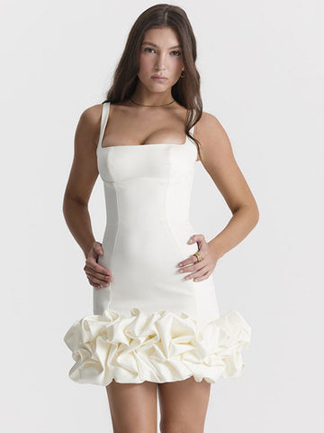 Sleeveless Mini Dress Backless Cupcake Hem Birthday Party Dresses