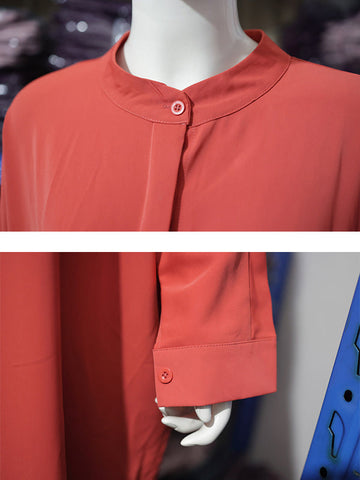 Locker geknöpfte, muslimische Maxikleider mit Fledermausärmeln, einfarbig, seitlich gespaltenem Rundhalsausschnitt 