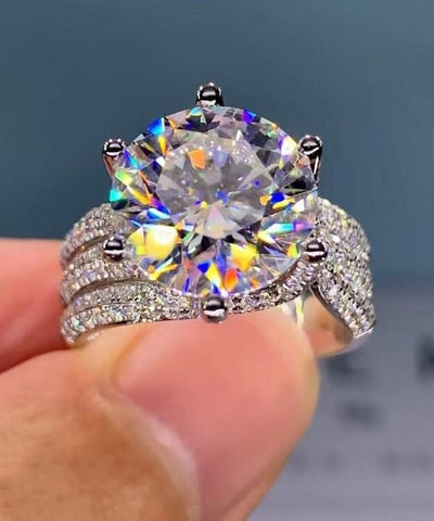 Boutique Kupfer Zirkon Fünf Karat Taube Ei Ringe