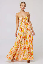 Floral Splice Swing Cami Maxi Dress