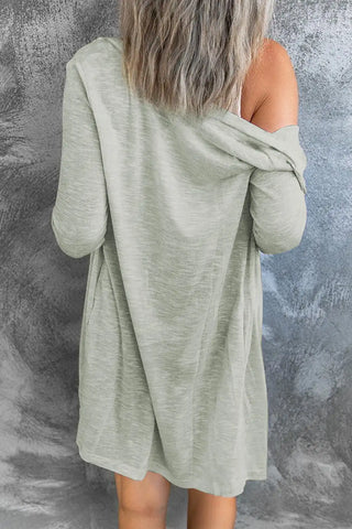 fresh green open front cardigan