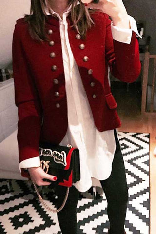 Meridress Sandra Blazeranzug mit Stehkragen, Knöpfen und Taschen