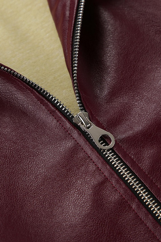 Matte Burgundy Leather Jacket