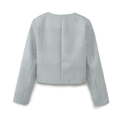 Fresh Mint Green Early Spring Classic Cardigan Short Coat + Pleated Skirt for Women