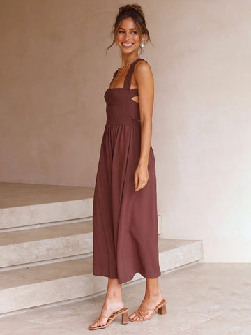 Geburtstags-Maxikleid, ärmellos, lässig, langes Lagenkleid 