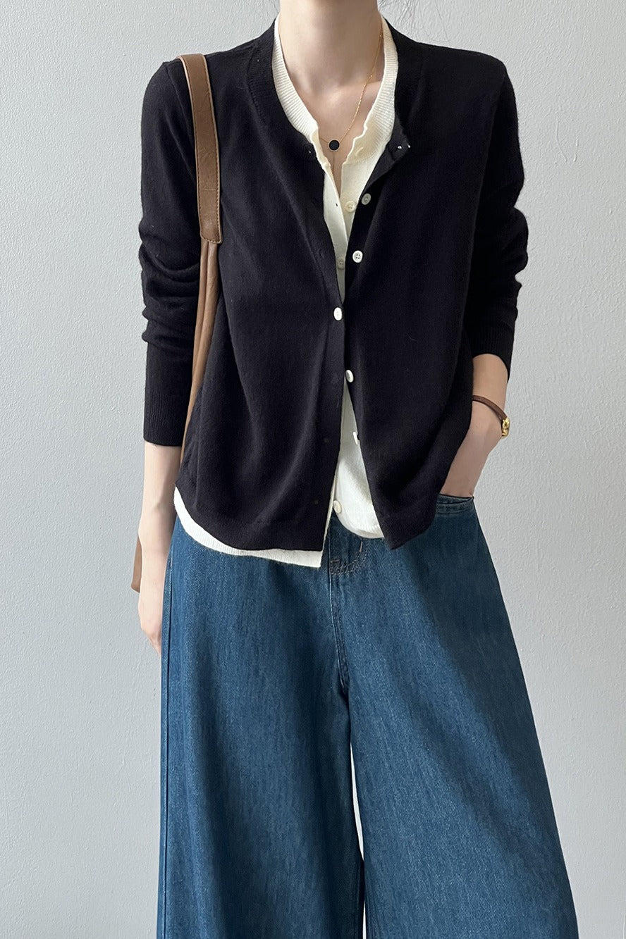 Color Block Layered Cardigan