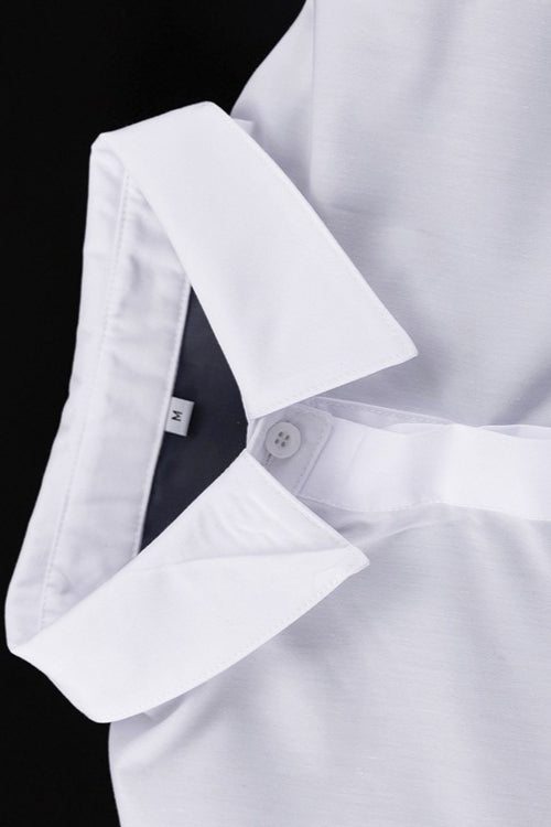Chic Long Sleeve Lapel Organza Blouse