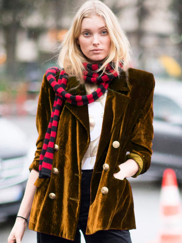 Blazer elegante de fiesta de longitud media para mujer 