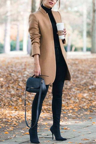 Meridress Rosamary Stand Collar Open Front Cardigan