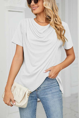 Camiseta cruzada con cuello vuelto Something Casual 