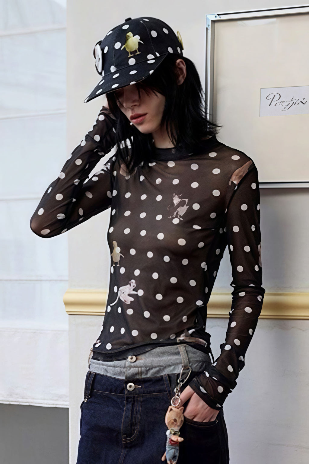 Slim Fit Short Length Animal Print Blouse