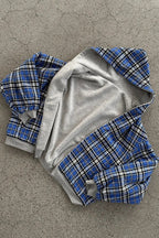 Plaid Patchwork Reversible Zip Hoodie