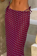 Strapless Polka Dots Three Piece Swim Set