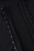 Lace Hollow Button Cropped Blouse