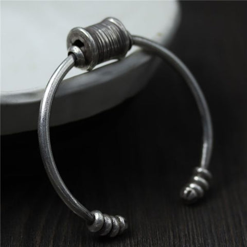 Sterling Silver Rotor Pattern Bracelet