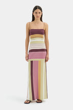 Elegant Floral Cami Tie Waist Bodycon Midi Dress