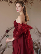 Einfaches schulterfreies Satin-Abendkleid, bodenlang, Ballkleid