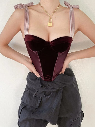 Tossy - Faja sexy sin mangas para mujer, corsé de verano, ropa de calle para mujer, camiseta sin mangas ajustada y escotada, camisola sin espalda para mujer 2021 