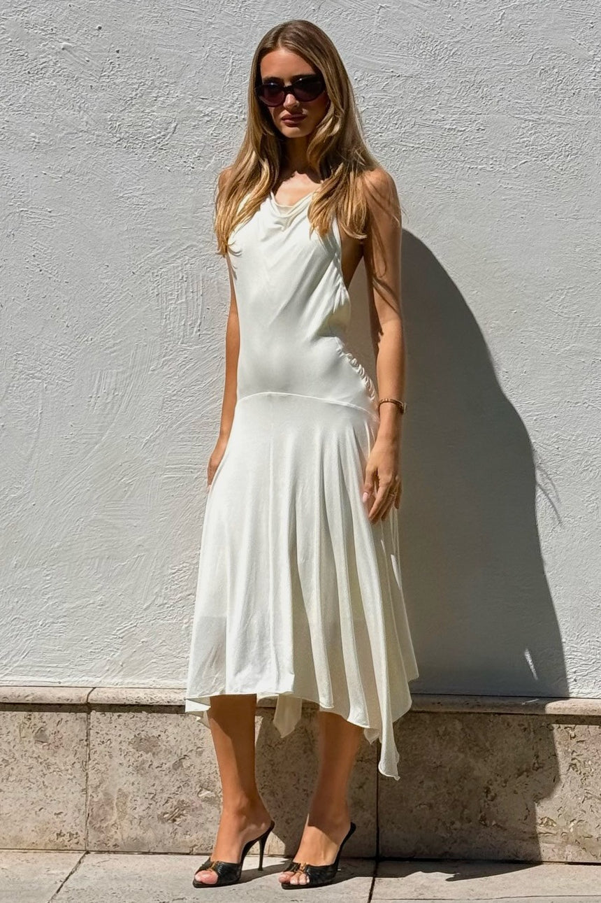 Casual A-Line Halter Maxi Dress
