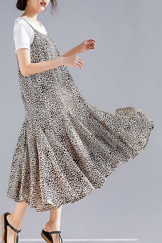 Vestidos de tirantes finos Mu Moda Compras en línea Vestidos florales marrones Verano 
