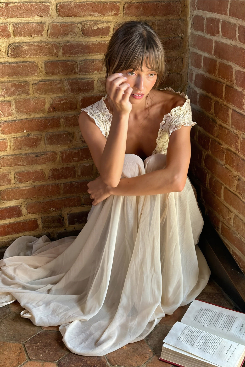Sheer Lace V Neck Elegant Maxi Dress