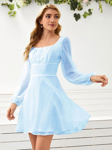Birthday Mini Dresses White Long Sleeves Short Dress
